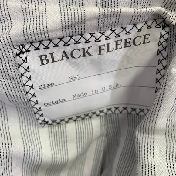 BLACK FLEECE Size 38 Black White Checkered Wool Notch Lapel Suit - Picture 8 of 13